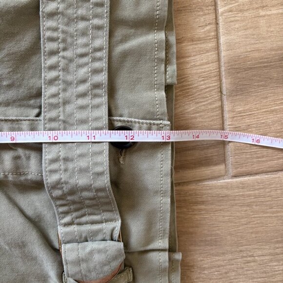 Frame Safari Belted Shorts Women's 27 Olive Green High Rise Utility Cuffed - Picture 9 of 10